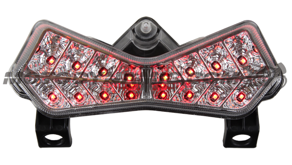 2003-2006 Kawasaki Z1000 / 03-04 ZX-6R/ZX-6RR Sequential LED Tail Lights Clear