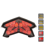 2017 2018 2019 2020 2021 2022 2023 2024 2025 Kawasaki Z125 Pro Sequential Integrated LED Tail Lights Smoke