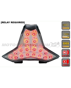 2023 2024 2025 2026 Kawasaki Ninja ZX-4R ZX-4RR Sequential Integrated LED Tail Lights Clear - RELAY REQUIRED