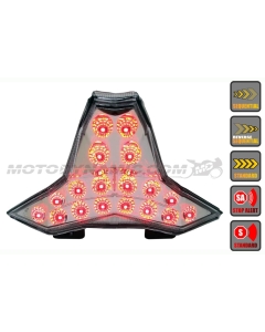 2019 2020 2021 2022 2023 Kawasaki Ninja ZX-6R ZX6R 636 Sequential LED Tail Lights Clear