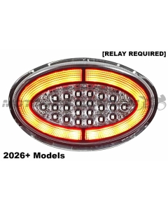 2026+ Kawasaki Z900RS Cafe LED Tail Light with Integrated Sequential Signals in Clear Lens - RELAY REQUIRED