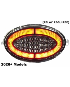 2026+ Kawasaki Z900RS Cafe LED Tail Light with Integrated Sequential Signals in Smoke Lens - RELAY REQUIRED