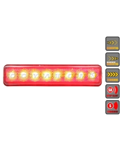 Universal 12V Sequential Integrated Turn Signal LED Tail Light Smoke Lens